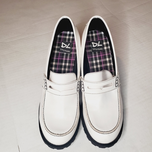 Dirty Laundry White Chunky Heel Loafers - Picture 2 of 13